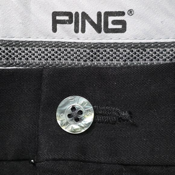 Ping Golf Performance Pants Men’s 36x32 Black Chino Cuffed Pleated - Picture 2 of 6